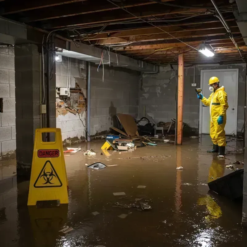 Flooded Basement Electrical Hazard in Greenbrier County, WV Property