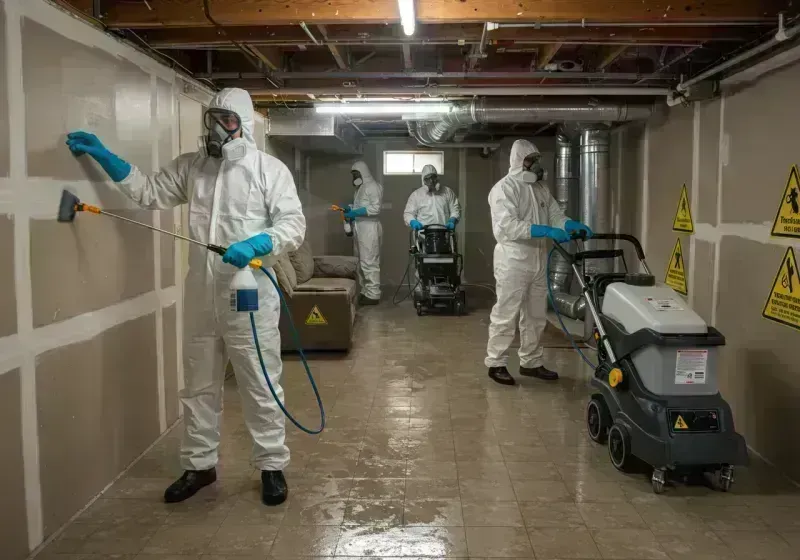 Basement Moisture Removal and Structural Drying process in Greenbrier County, WV